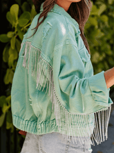 Jeansjacke mit Fransen „Fiesta Life Curtain“